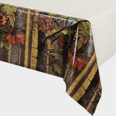 Hunting Camo Table Cover for a hunting birthday party.