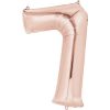 Supershape Rose Gold Balloon ~ Number 7