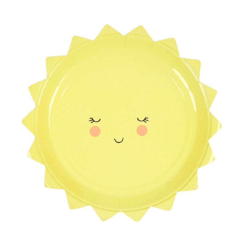 Sun Paper Plates from the Oh Baby range by Meri Meri.