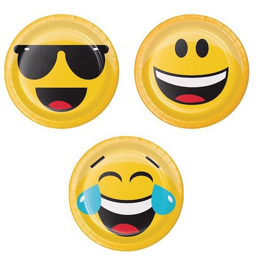 Emojions Luncheon Plates for your emoji themed party.