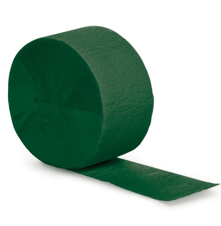 Hunter Green Crepe Paper Streamer NZ