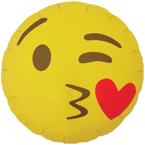 Kissing Emoji Foil Balloon by North Star Balloons