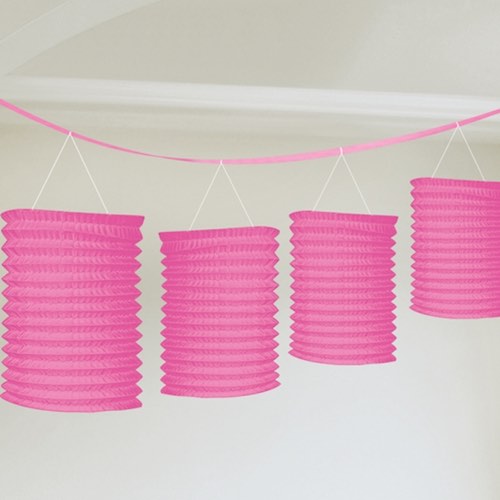 Pink lantern garland NZ