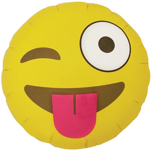 Winking Emoji Foil Balloon by North Star Balloons
