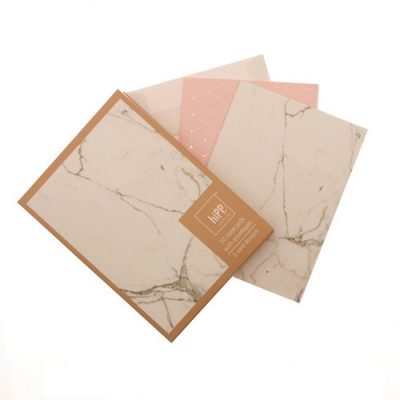 Marble & Blush Copper Notecards