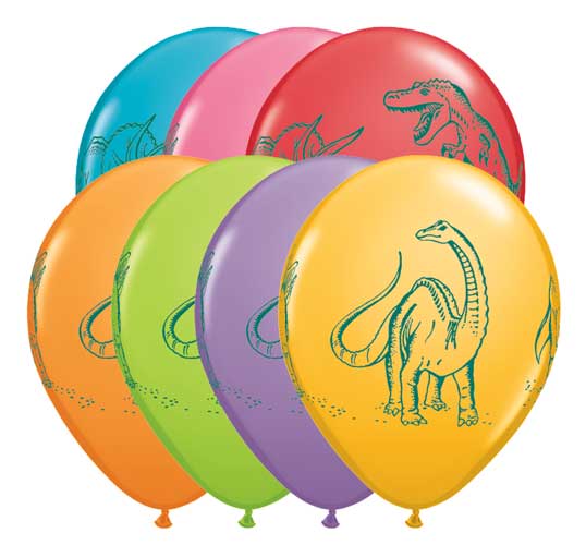 Dinosaurs in Action Balloons by Qualatex available in New Zealand.