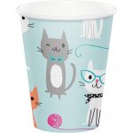 Purr-fect Party Paper Cups available in NZ for your cat themed party.