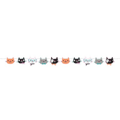 Purr-fect Party Shaped Cat Banner available in NZ for a cat or kitten themed party.