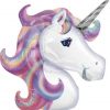 Pastel Unicorn Head Supershape Foil Balloon NZ