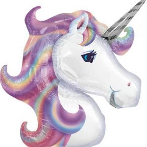 Pastel Unicorn Head Supershape Foil Balloon NZ