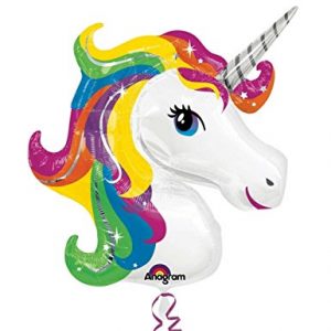 Rainbow Unicorn Head Supershape Foil Balloon NZ