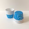 Dark blue polkadot candy cups NZ.