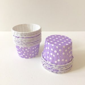 Lavender purple polkadot serving cups NZ.